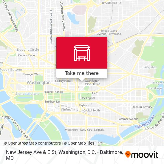 New Jersey Ave & E St map