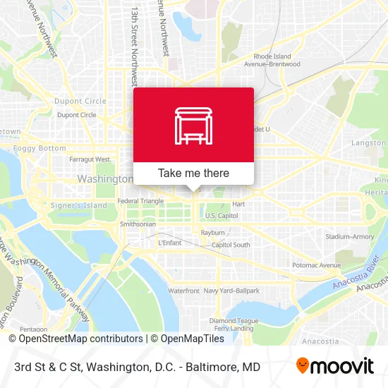 3rd St & C St map