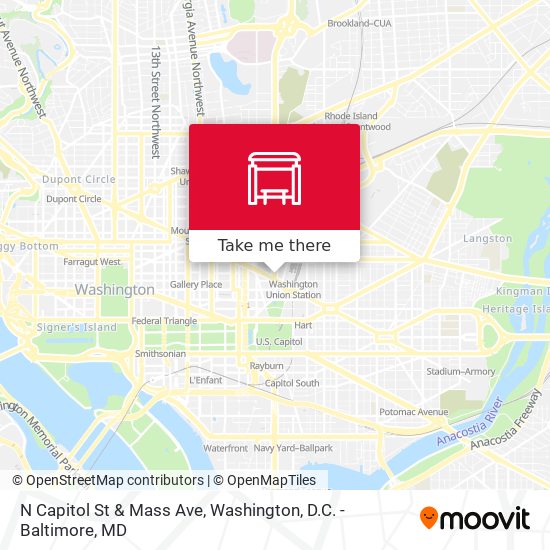 N Capitol St & Mass Ave map