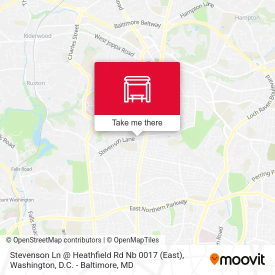 Stevenson Ln @ Heathfield Rd Nb 0017 (East) map