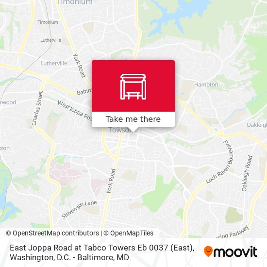 East Joppa Road at Tabco Towers Eb 0037 map