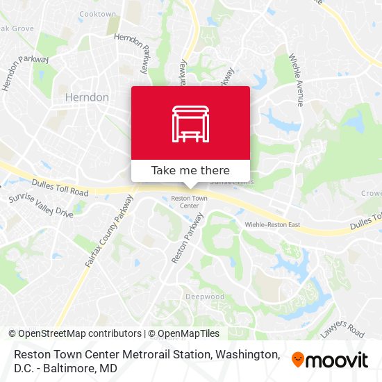 Reston Town Center Metrorail Station map