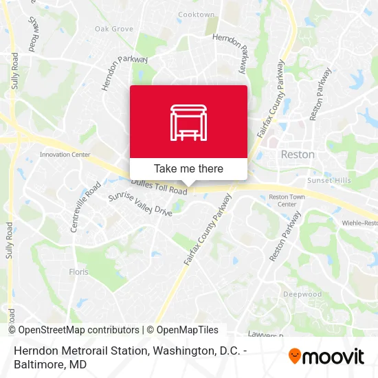 Herndon Metrorail Station map