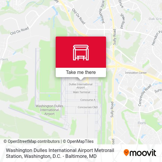 Washington Dulles International Airport Metrorail Station map