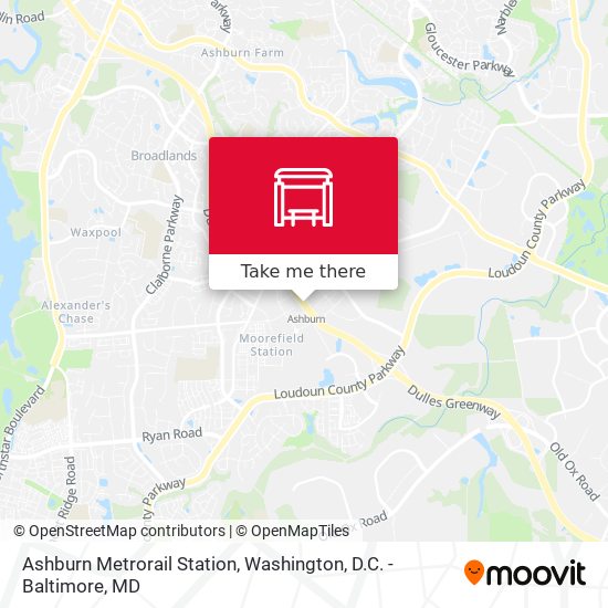 Ashburn Metrorail Station map