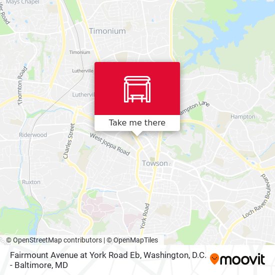 Fairmount Avenue at York Road Eb map