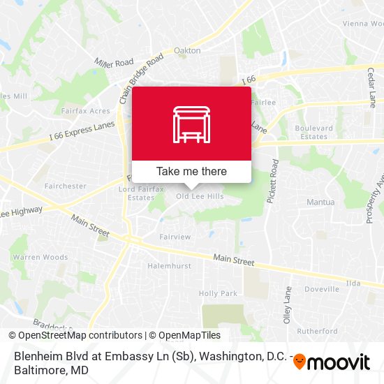 Blenheim Blvd at Embassy Ln (Sb) map