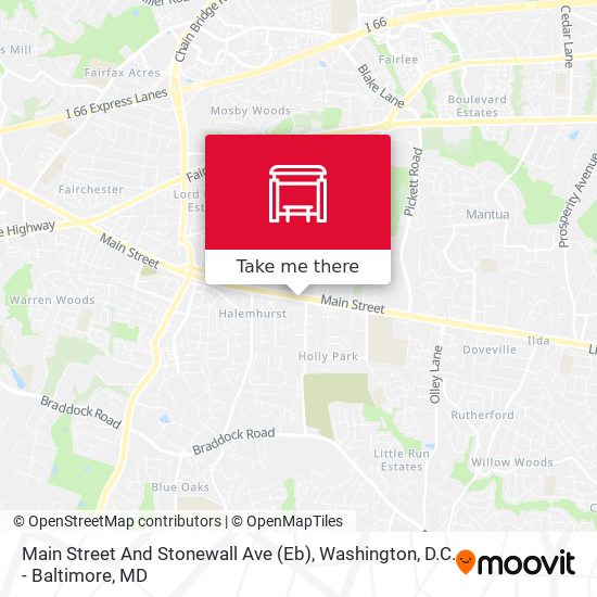Main Street And Stonewall Ave (Eb) map