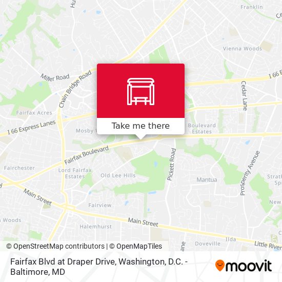 Mapa de Fairfax Blvd at Draper Drive