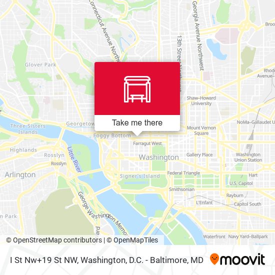 Mapa de I St Nw+19 St NW