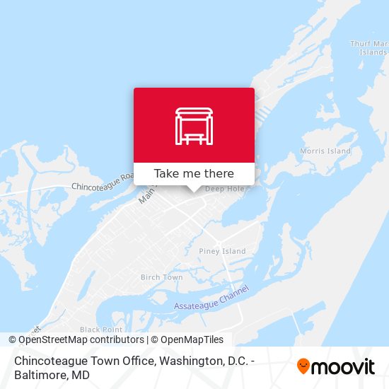 Chincoteague Town Office map