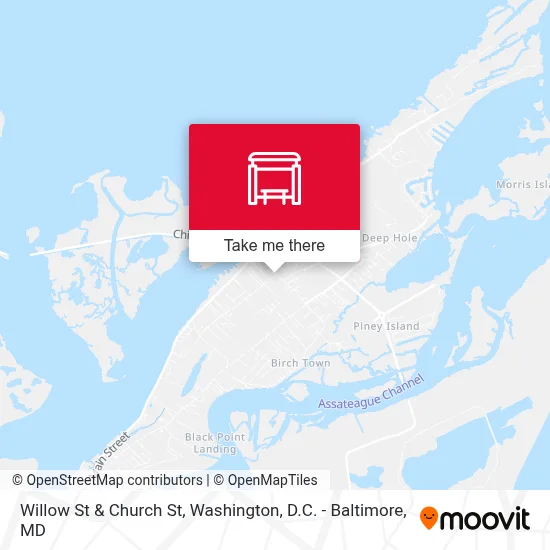 Willow St & Church St map
