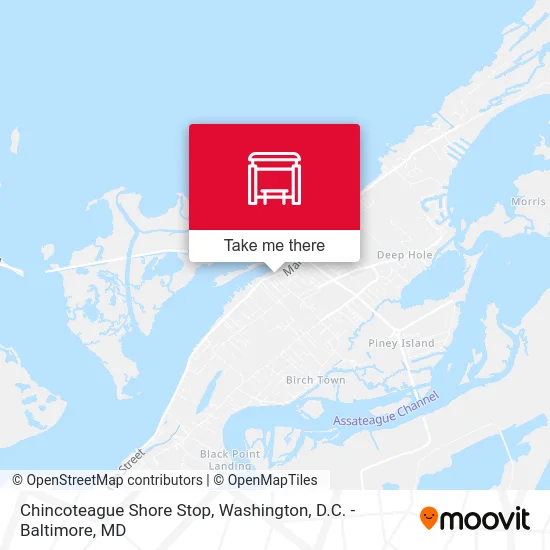 Chincoteague Shore Stop map