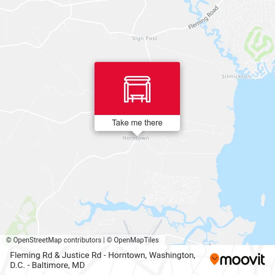 Fleming Rd & Justice Rd - Horntown map