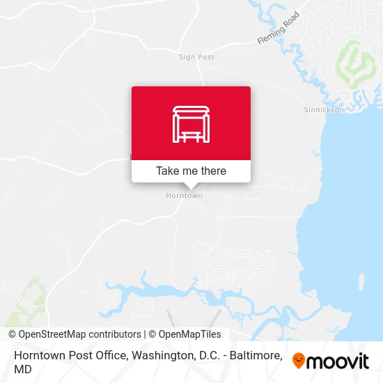 Horntown Post Office map