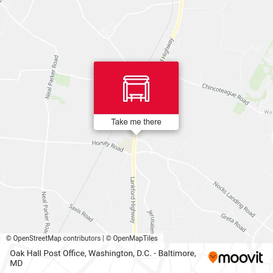 Oak Hall Post Office map