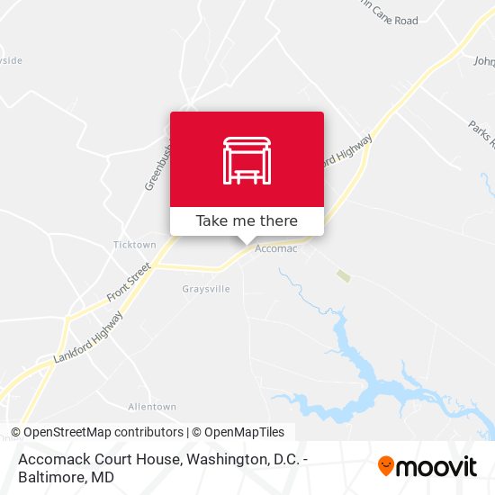 Accomack Court House map