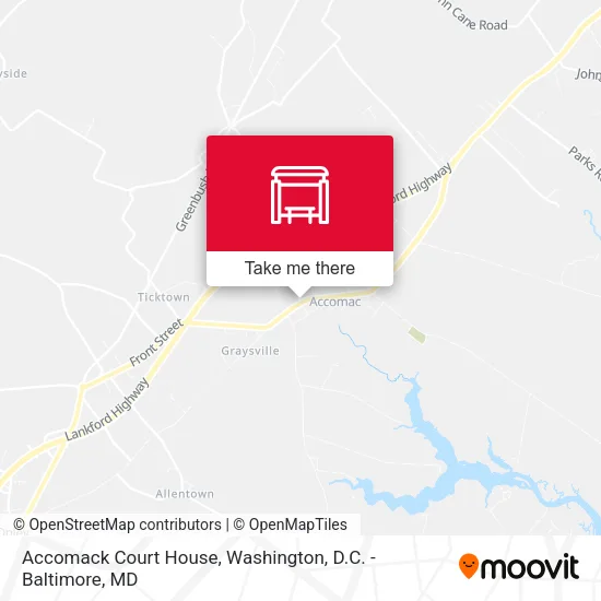 Accomack Court House map