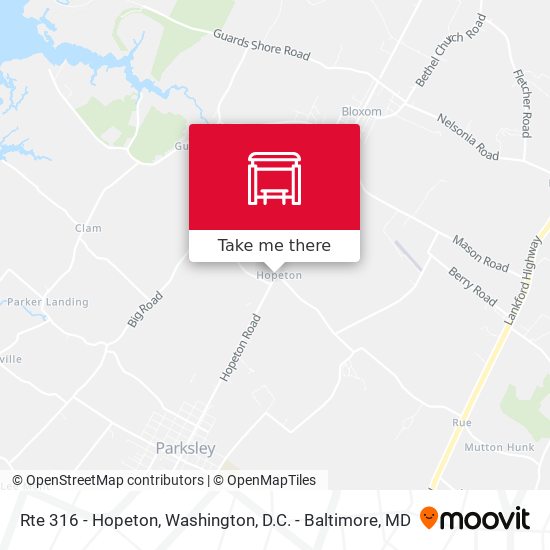 Rte 316 - Hopeton map