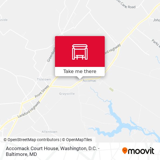 Accomack Court House map