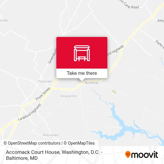 Accomack Court House map