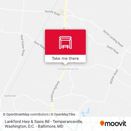 Mapa de Lankford Hwy & Saxis Rd - Temperanceville