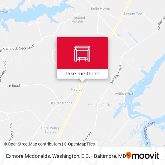 Exmore Mcdonalds map