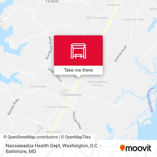 Nassawadox Health Dept map