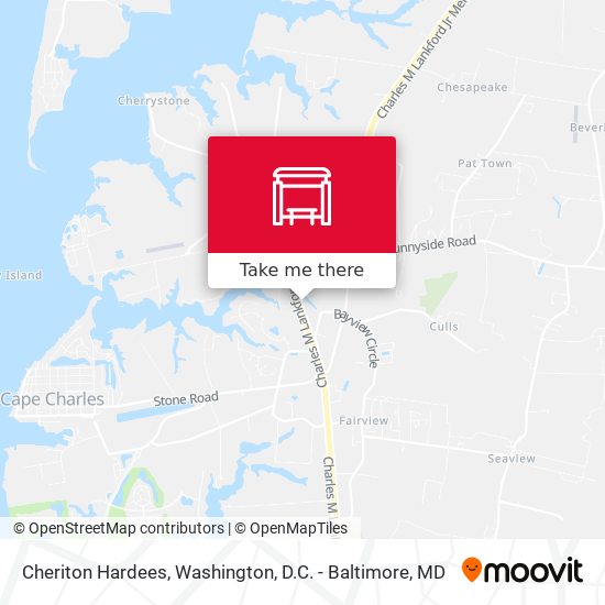 Cheriton Hardees map