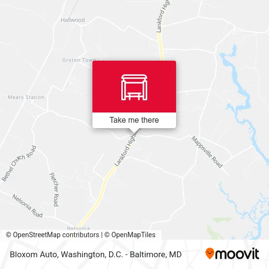 Bloxom Auto map