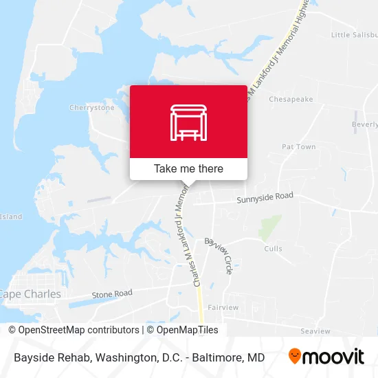 Bayside Rehab map