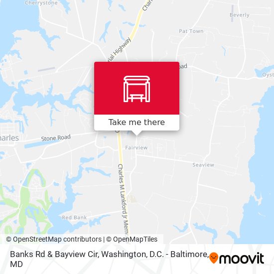 Banks Rd & Bayview Cir map