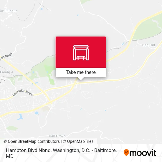 Hampton Blvd Nbnd map