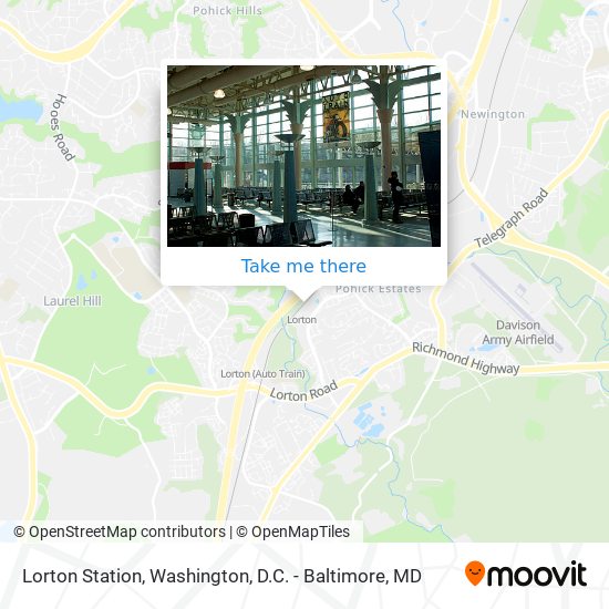 Lorton Station map