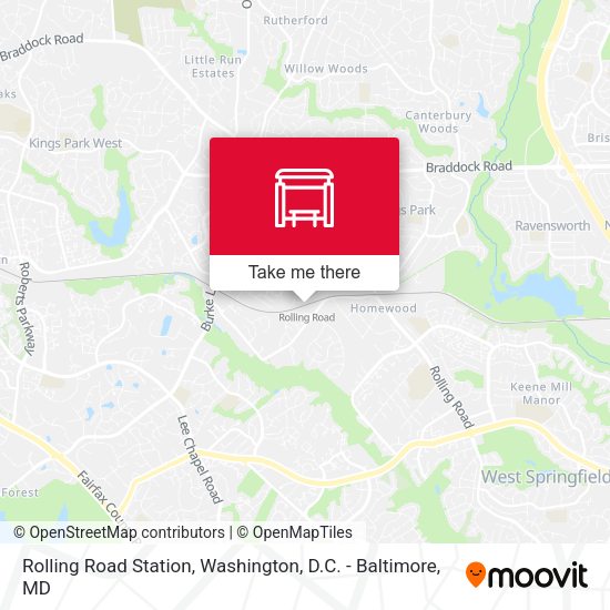 Mapa de Rolling Road Station