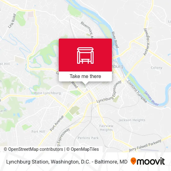 Lynchburg Station map