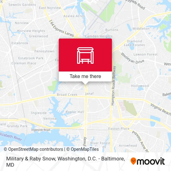 Military & Raby Snow map