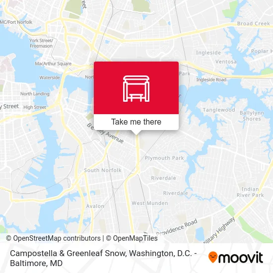 Campostella & Greenleaf Snow map