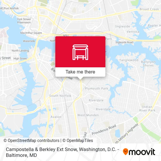 Campostella & Berkley Ext Snow map