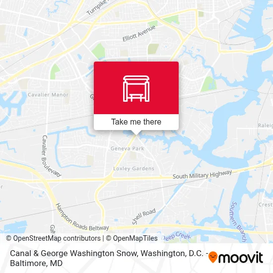 Canal & George Washington Snow map