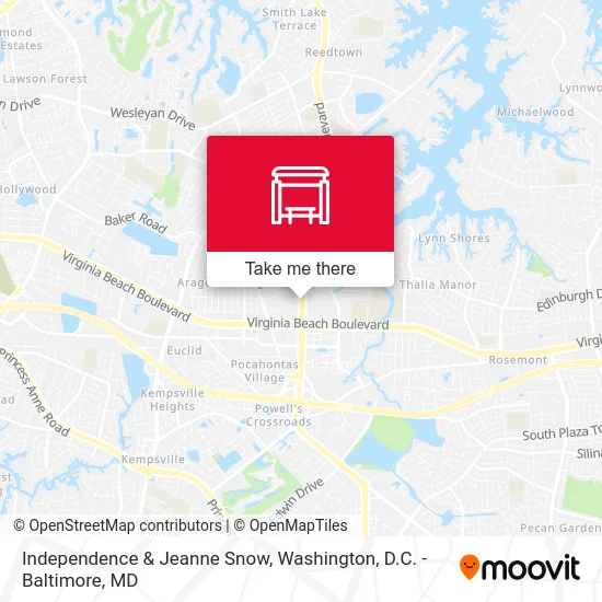 Independence & Jeanne Snow map