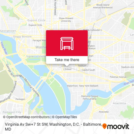 Mapa de Virginia Av Sw+7 St SW