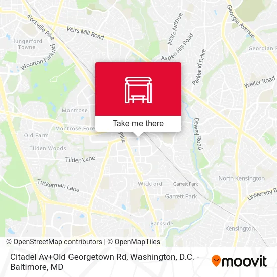 Citadel Av+Old Georgetown Rd map