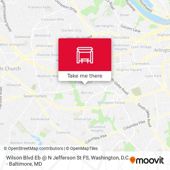 Wilson Blvd Eb @ N Jefferson St FS map
