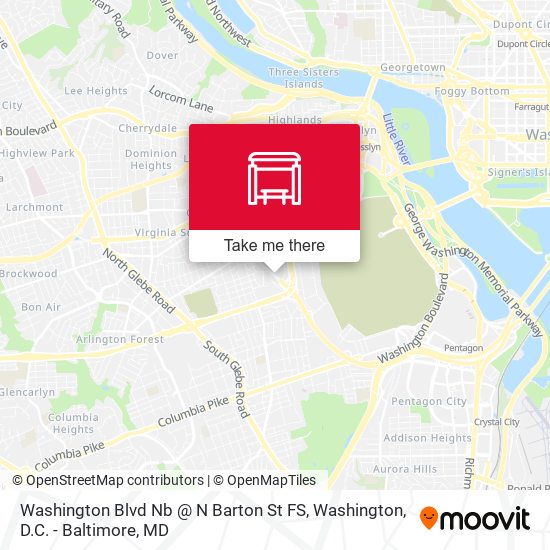 Washington Blvd Nb @ N Barton St FS map