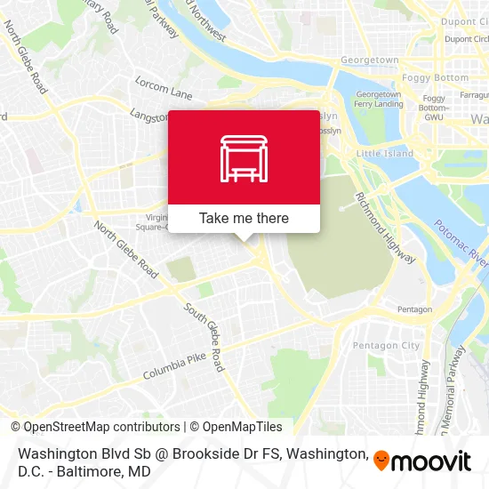 Washington Blvd Sb @ Brookside Dr FS map