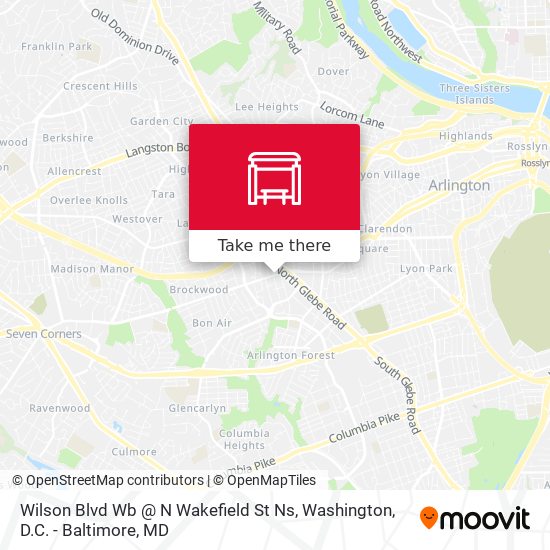 Wilson Blvd Wb @ N Wakefield St Ns map