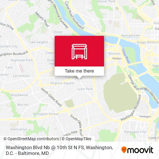 Washington Blvd Nb @ 10th St N FS map