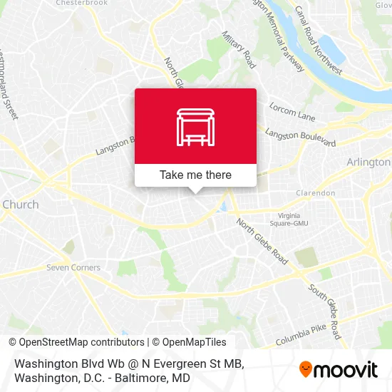 Washington Blvd Wb @ N Evergreen St MB map