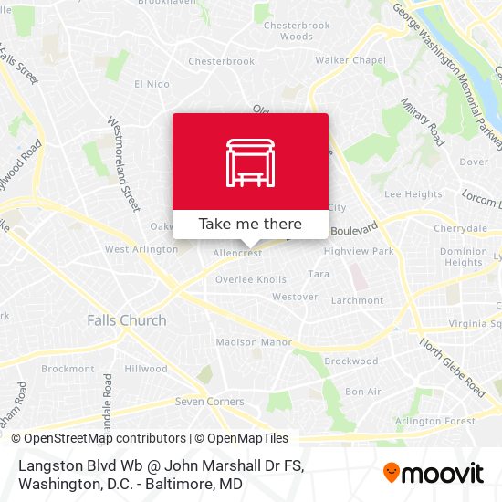 Langston Blvd Wb @ John Marshall Dr FS map